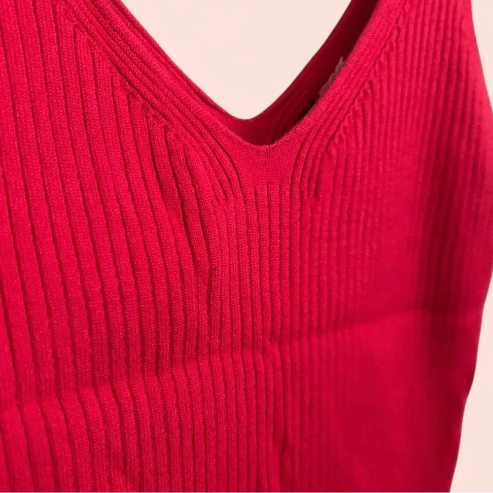H&M Red Ribbed Soft Tank - Picture 2 of 4